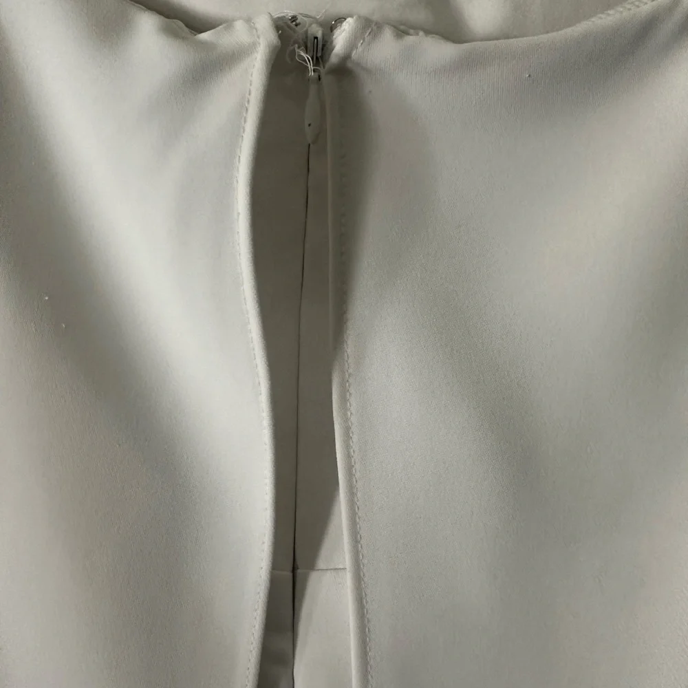 Elegant White Strapless Wide Leg Jumpsuit - Picture 3 of 5